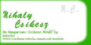 mihaly csikesz business card